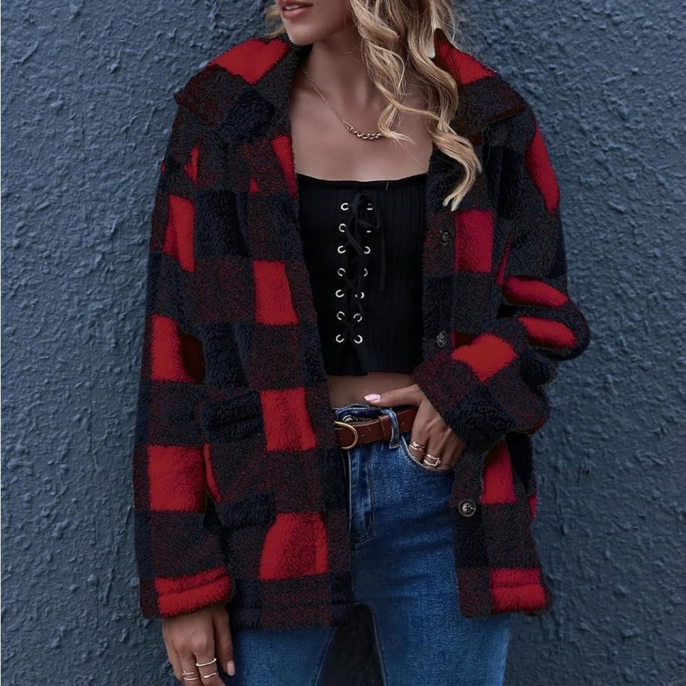 Oversized winter fleece jacket - Picture 2 of 4